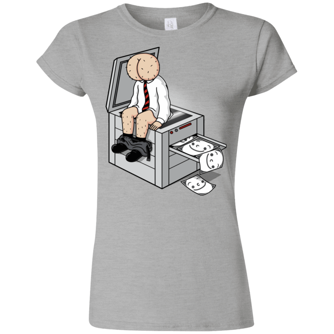 T-Shirts Sport Grey / S Butt Face Copies Junior Slimmer-Fit T-Shirt