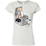 T-Shirts White / S Butt Face Copies Junior Slimmer-Fit T-Shirt