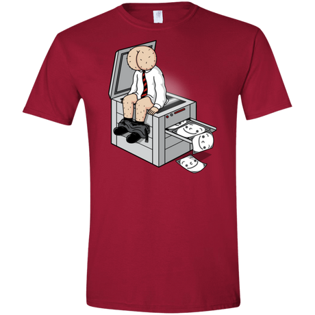 T-Shirts Cardinal Red / S Butt Face Copies Men's Semi-Fitted Softstyle