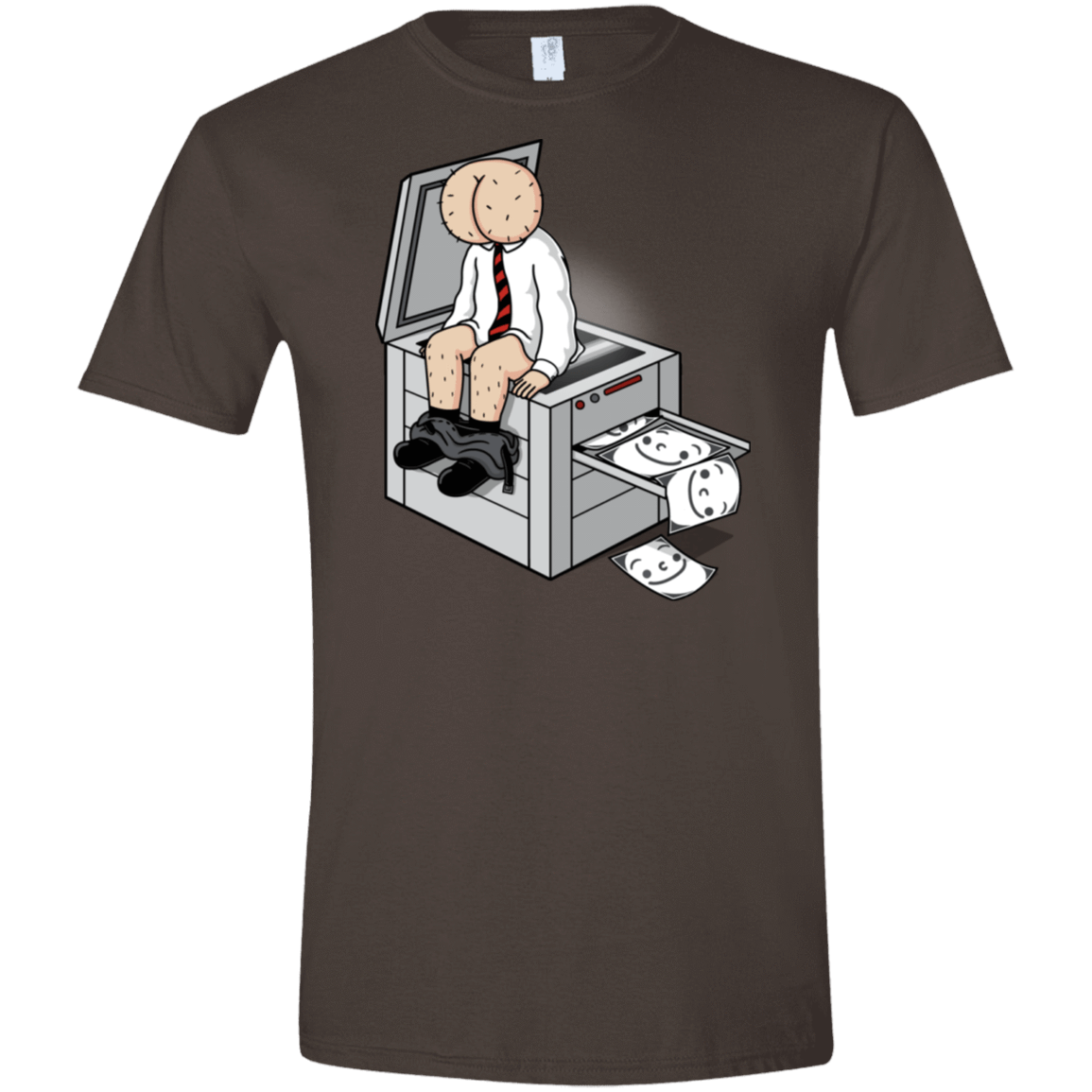 T-Shirts Dark Chocolate / S Butt Face Copies Men's Semi-Fitted Softstyle