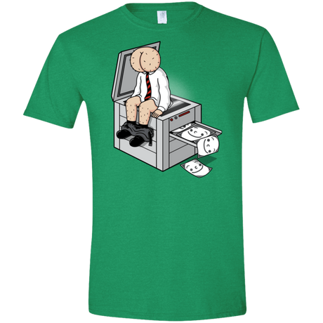 T-Shirts Heather Irish Green / S Butt Face Copies Men's Semi-Fitted Softstyle