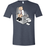 T-Shirts Heather Navy / S Butt Face Copies Men's Semi-Fitted Softstyle