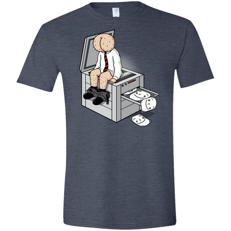 T-Shirts Heather Navy / S Butt Face Copies Men's Semi-Fitted Softstyle