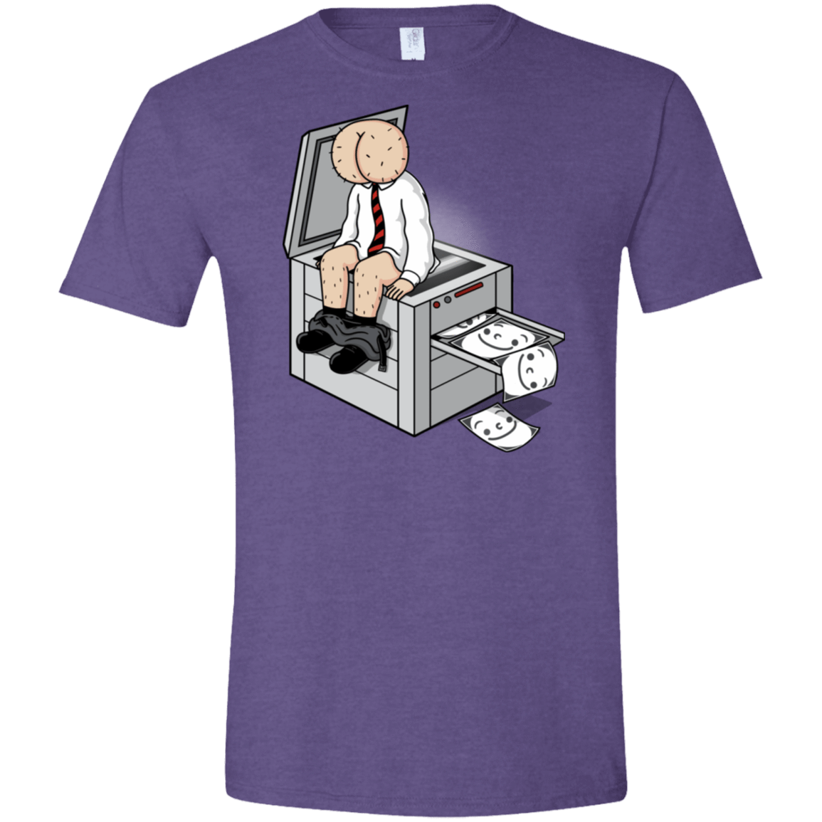 T-Shirts Heather Purple / S Butt Face Copies Men's Semi-Fitted Softstyle