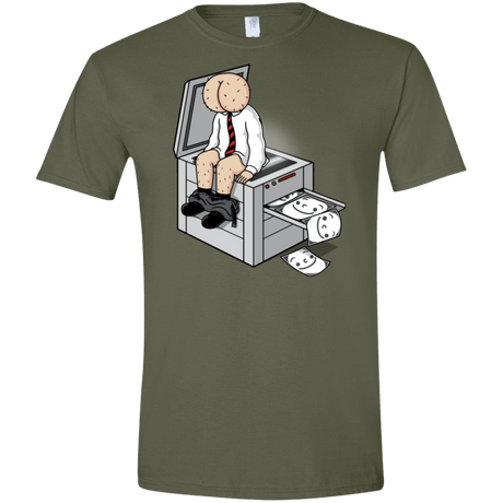 T-Shirts Military Green / S Butt Face Copies Men's Semi-Fitted Softstyle