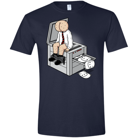 T-Shirts Navy / S Butt Face Copies Men's Semi-Fitted Softstyle