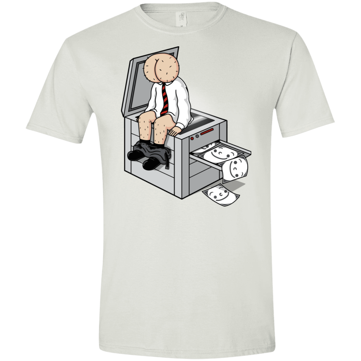 T-Shirts White / X-Small Butt Face Copies Men's Semi-Fitted Softstyle