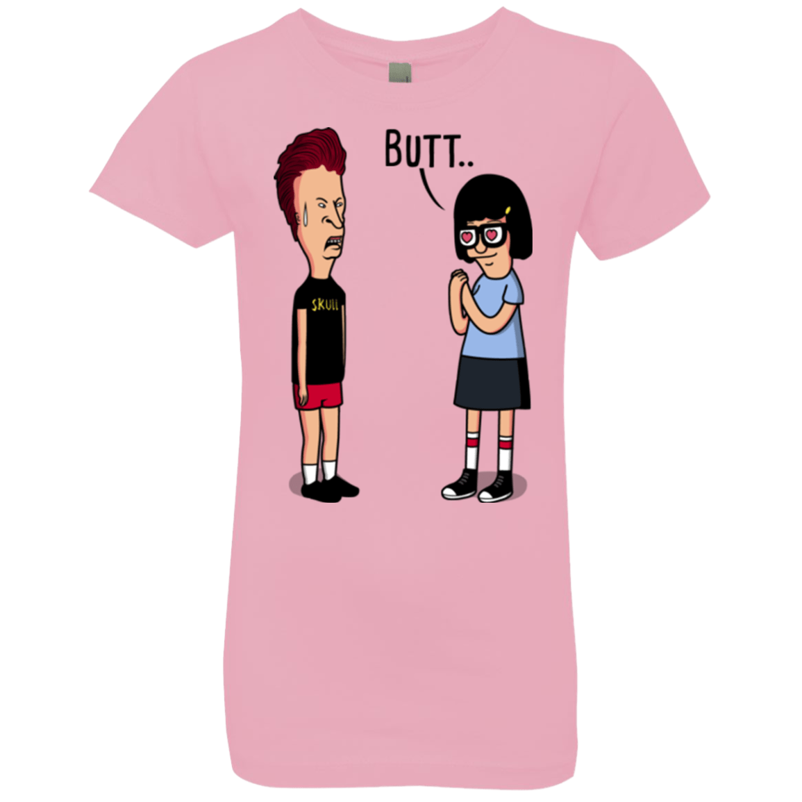 T-Shirts Light Pink / YXS butt.. Girls Premium T-Shirt