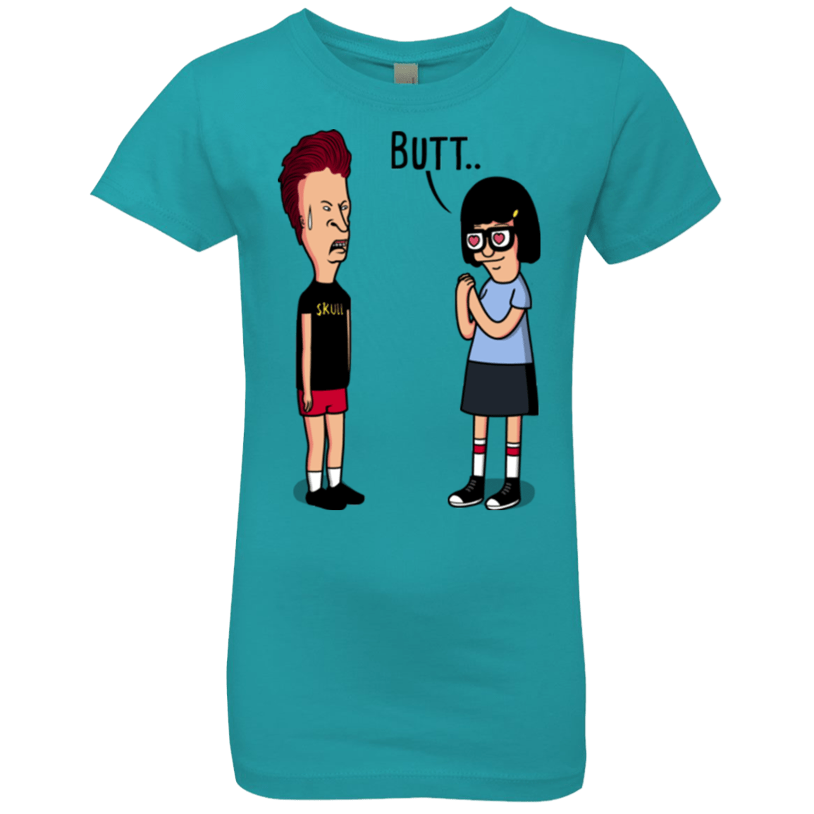 T-Shirts Tahiti Blue / YXS butt.. Girls Premium T-Shirt