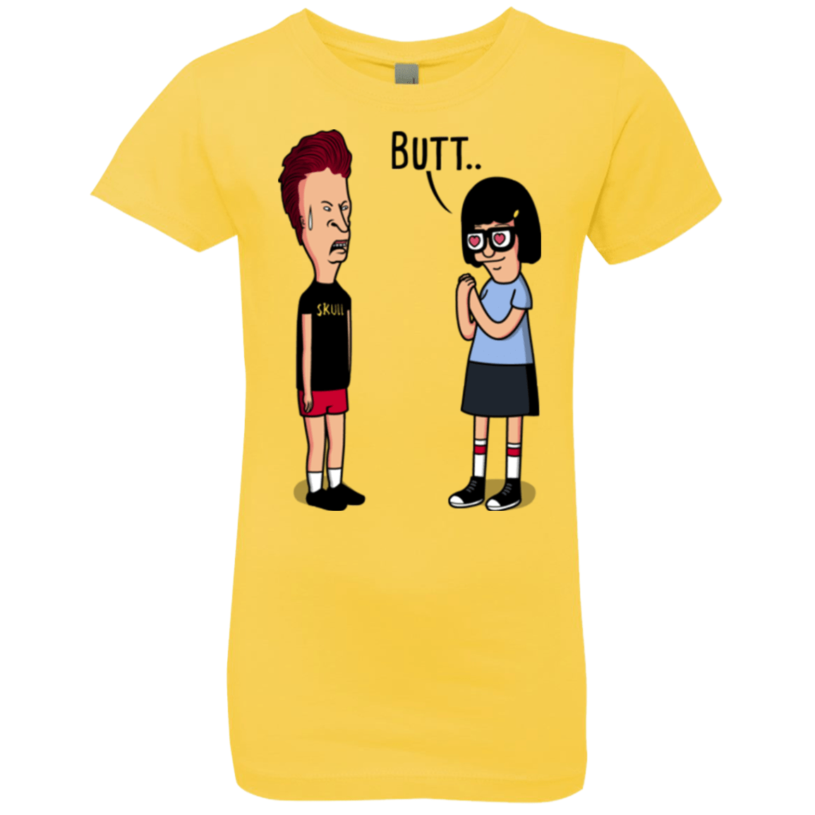 T-Shirts Vibrant Yellow / YXS butt.. Girls Premium T-Shirt