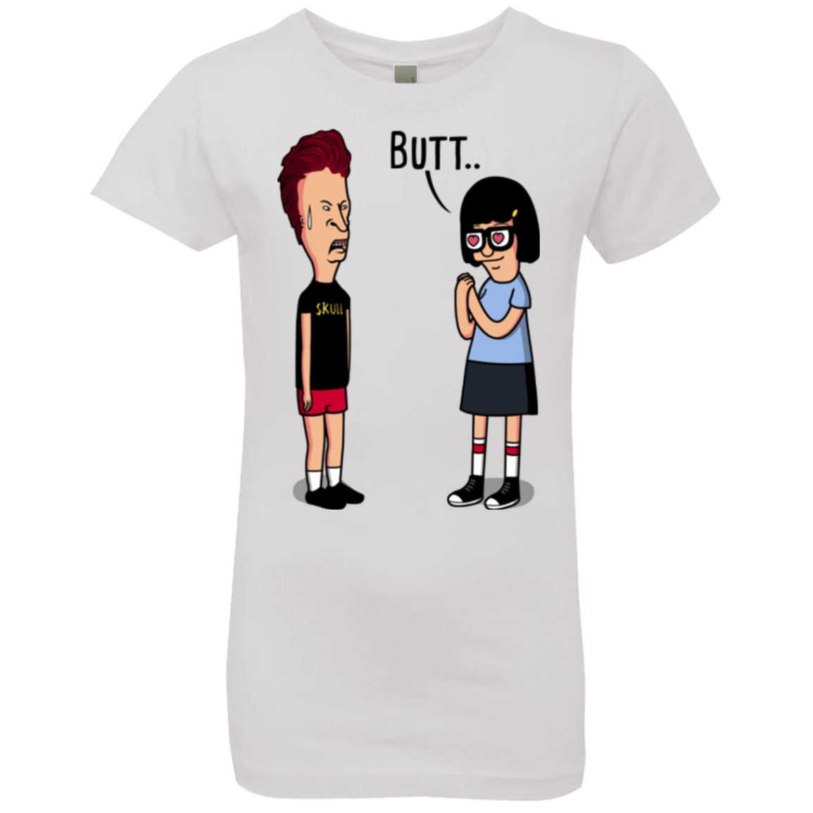 T-Shirts White / YXS butt.. Girls Premium T-Shirt