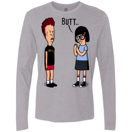 T-Shirts Heather Grey / S butt.. Men's Premium Long Sleeve