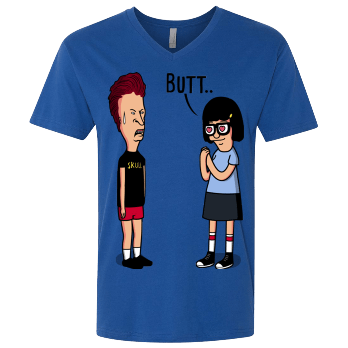 T-Shirts Royal / X-Small butt.. Men's Premium V-Neck