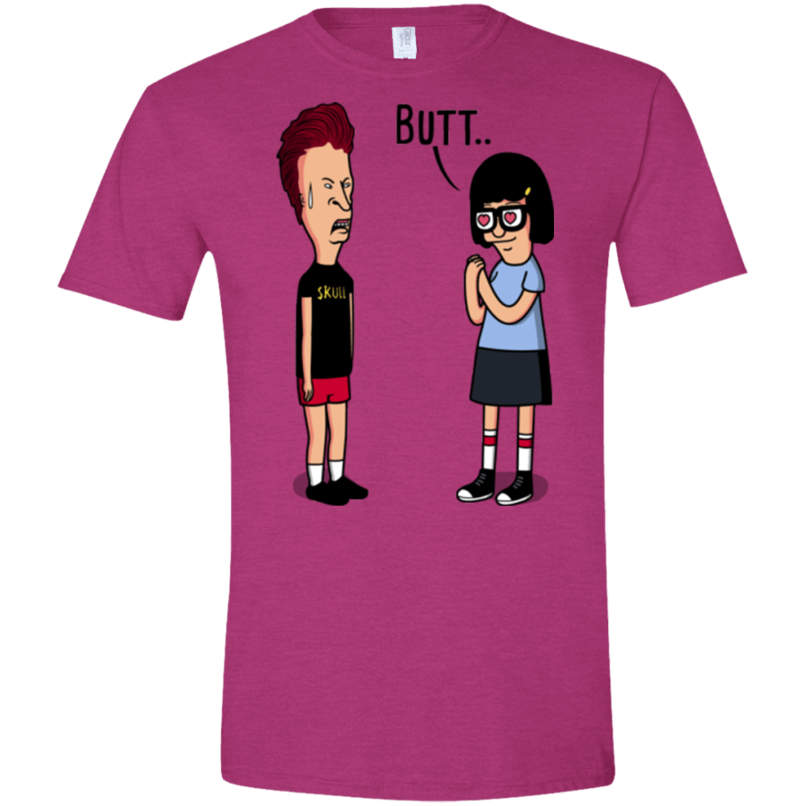 T-Shirts Antique Heliconia / S butt.. Men's Semi-Fitted Softstyle