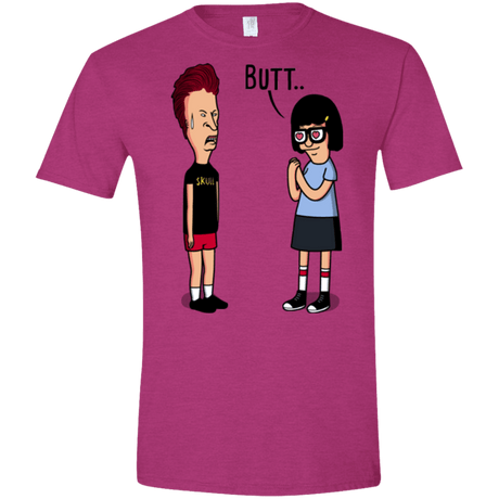 T-Shirts Antique Heliconia / S butt.. Men's Semi-Fitted Softstyle