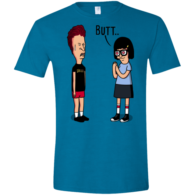 T-Shirts Antique Sapphire / S butt.. Men's Semi-Fitted Softstyle