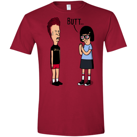 T-Shirts Cardinal Red / S butt.. Men's Semi-Fitted Softstyle