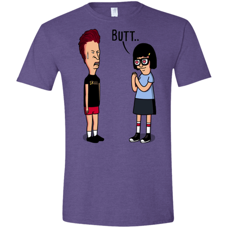 T-Shirts Heather Purple / S butt.. Men's Semi-Fitted Softstyle