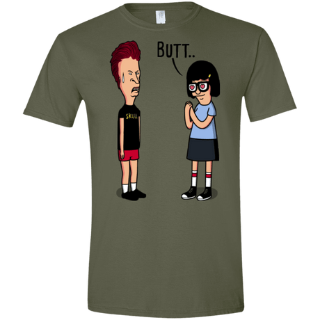 T-Shirts Military Green / S butt.. Men's Semi-Fitted Softstyle