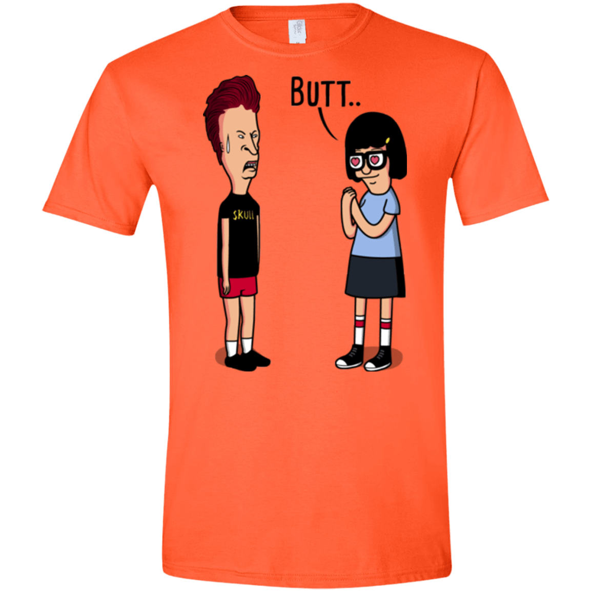 T-Shirts Orange / S butt.. Men's Semi-Fitted Softstyle