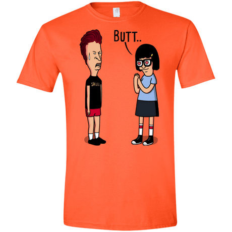 T-Shirts Orange / S butt.. Men's Semi-Fitted Softstyle