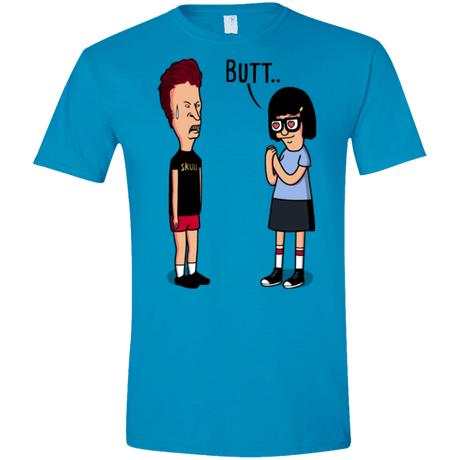 T-Shirts Sapphire / S butt.. Men's Semi-Fitted Softstyle