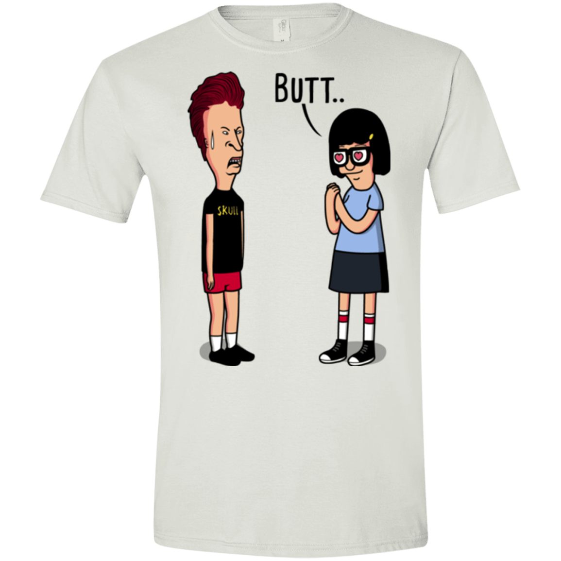 T-Shirts White / X-Small butt.. Men's Semi-Fitted Softstyle