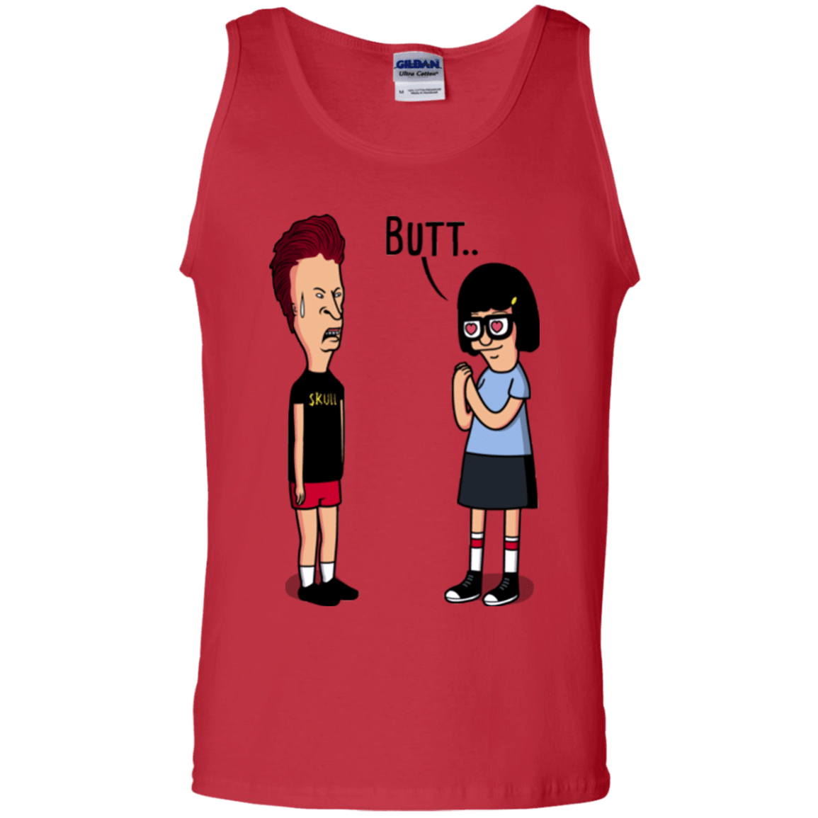 T-Shirts Red / S butt.. Men's Tank Top