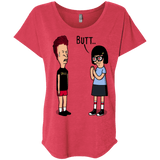 T-Shirts Vintage Red / X-Small butt.. Triblend Dolman Sleeve