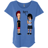 T-Shirts Vintage Royal / X-Small butt.. Triblend Dolman Sleeve