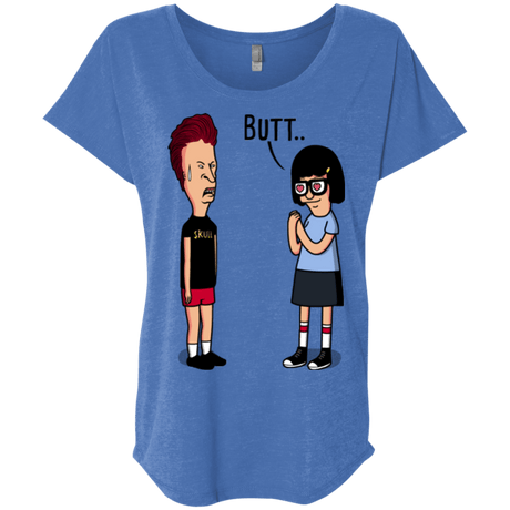 T-Shirts Vintage Royal / X-Small butt.. Triblend Dolman Sleeve