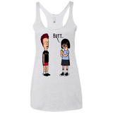 T-Shirts Heather White / X-Small butt.. Women's Triblend Racerback Tank