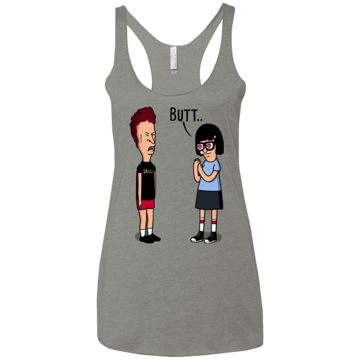 T-Shirts Venetian Grey / X-Small butt.. Women's Triblend Racerback Tank