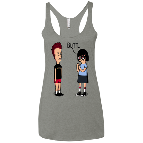 T-Shirts Venetian Grey / X-Small butt.. Women's Triblend Racerback Tank