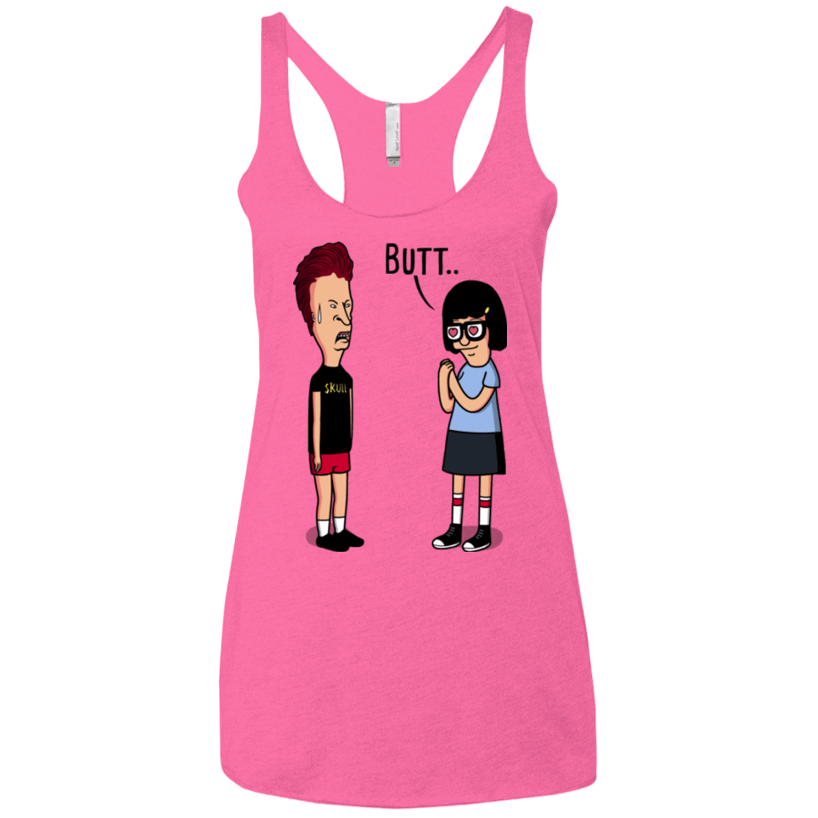 T-Shirts Vintage Pink / X-Small butt.. Women's Triblend Racerback Tank