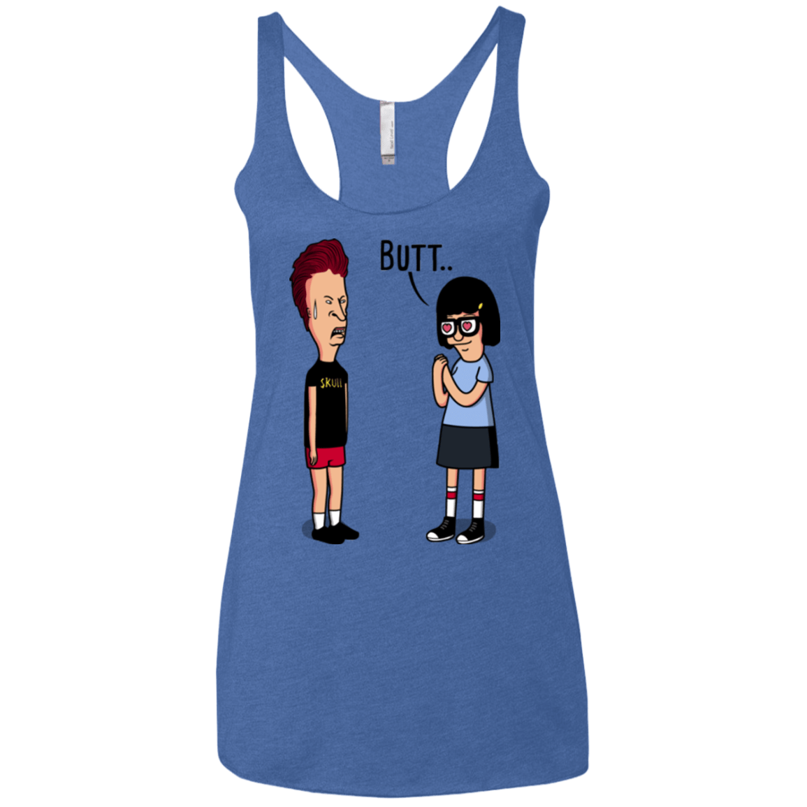 T-Shirts Vintage Royal / X-Small butt.. Women's Triblend Racerback Tank