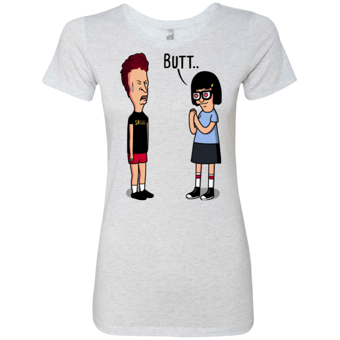 T-Shirts Heather White / S butt.. Women's Triblend T-Shirt