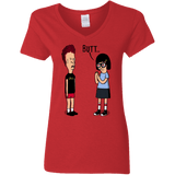 T-Shirts Red / S butt.. Women's V-Neck T-Shirt