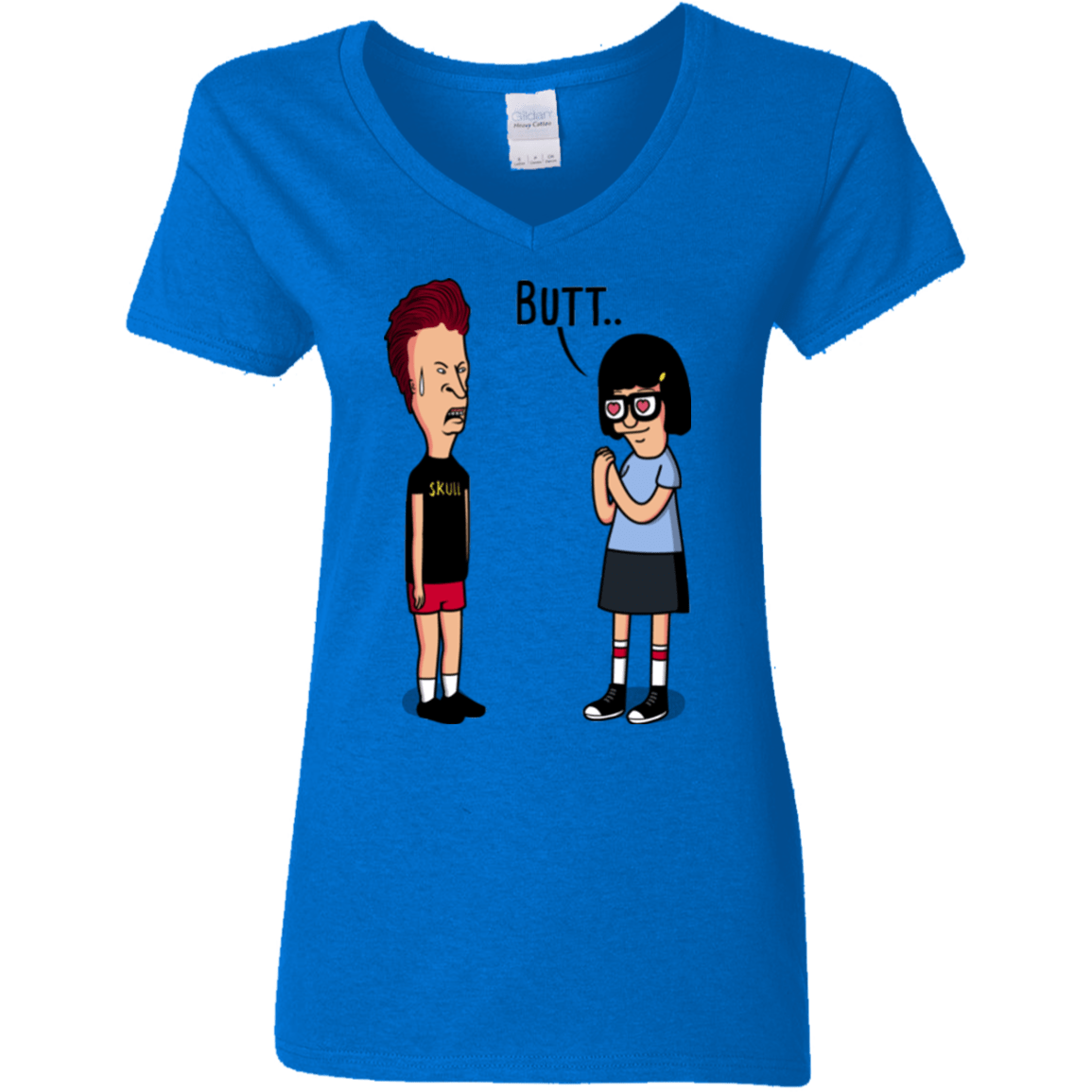 T-Shirts Royal / S butt.. Women's V-Neck T-Shirt