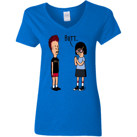 T-Shirts Royal / S butt.. Women's V-Neck T-Shirt