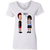 T-Shirts White / S butt.. Women's V-Neck T-Shirt