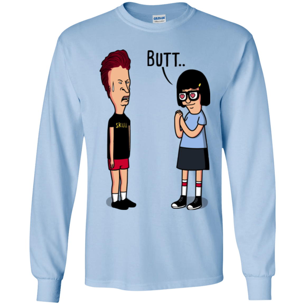 T-Shirts Light Blue / YS butt.. Youth Long Sleeve T-Shirt