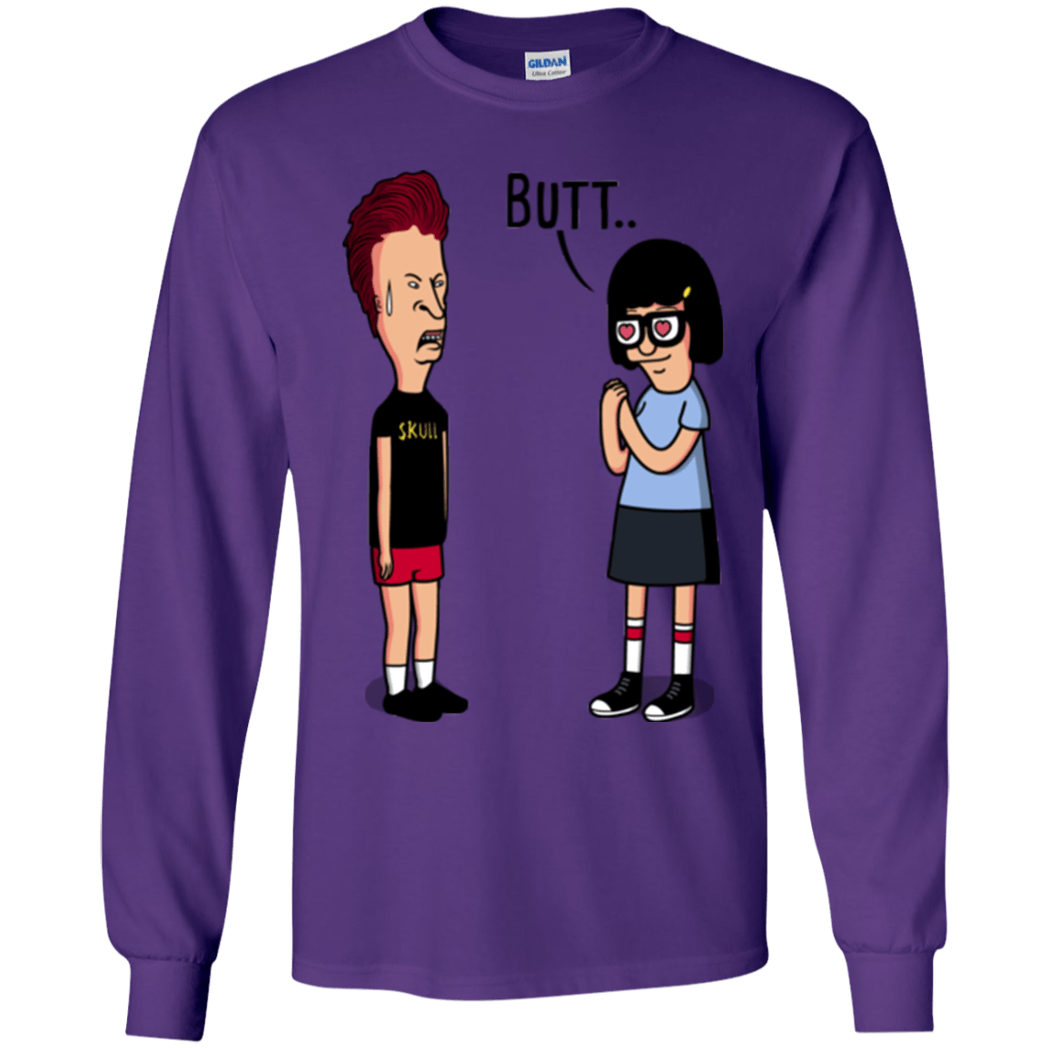 T-Shirts Purple / YS butt.. Youth Long Sleeve T-Shirt