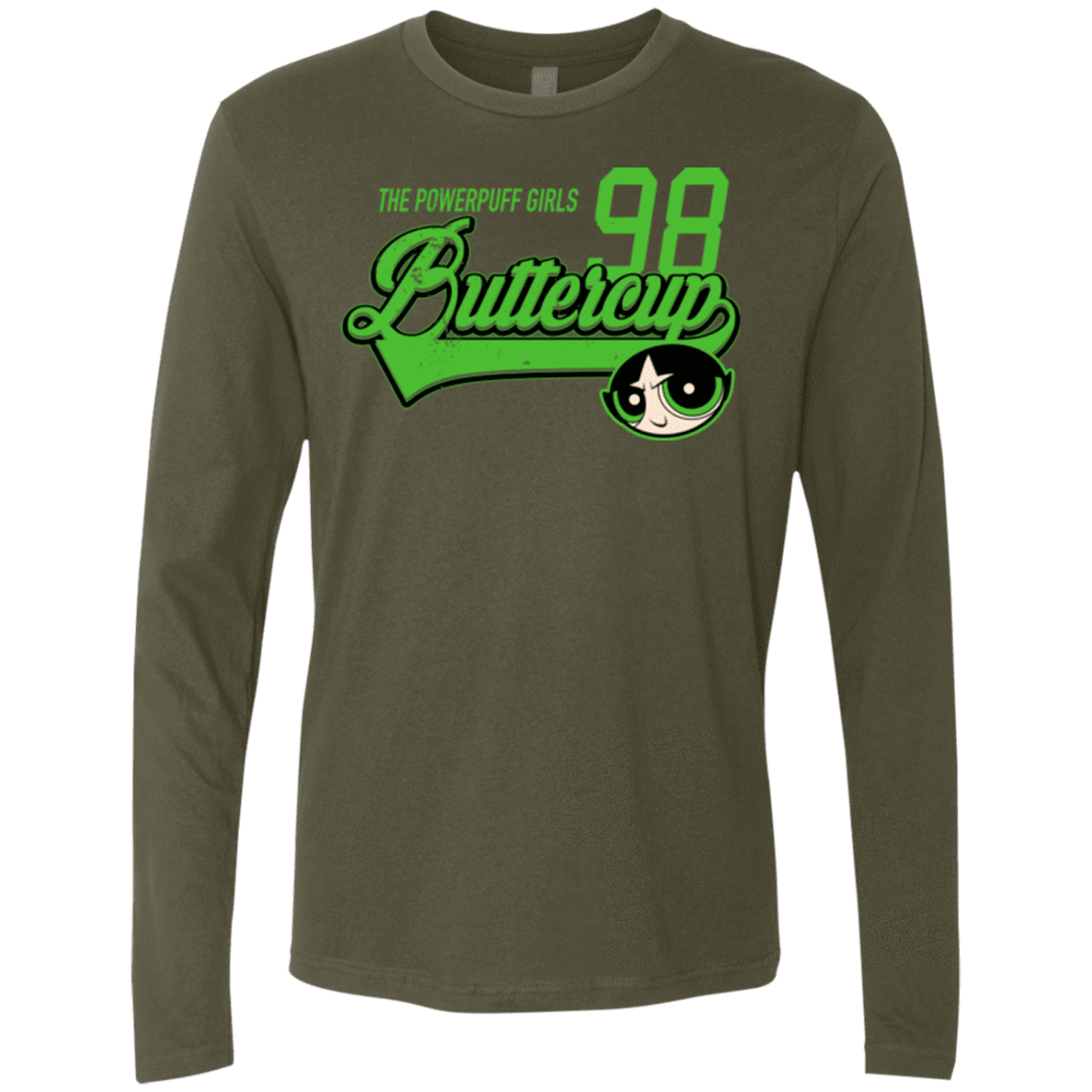 T-Shirts Military Green / Small Buttercup Men's Premium Long Sleeve