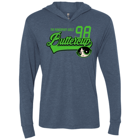 T-Shirts Indigo / X-Small Buttercup Triblend Long Sleeve Hoodie Tee