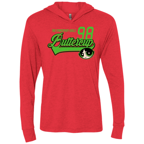 T-Shirts Vintage Red / X-Small Buttercup Triblend Long Sleeve Hoodie Tee