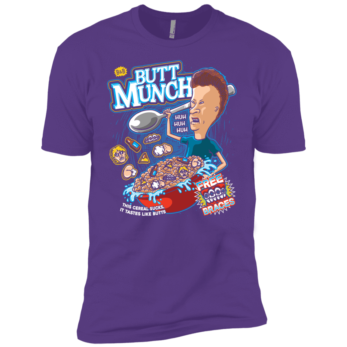 T-Shirts Purple Rush / YXS Buttmunch Cereal Boys Premium T-Shirt
