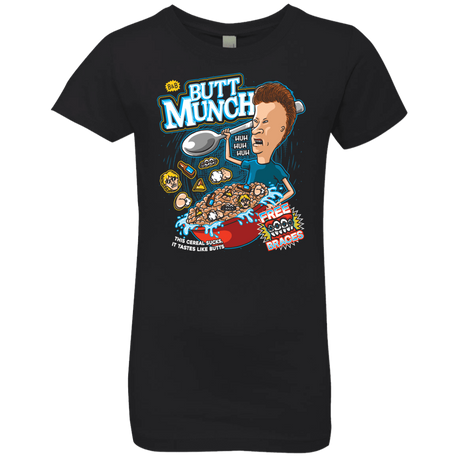 T-Shirts Black / YXS Buttmunch Cereal Girls Premium T-Shirt