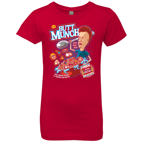 T-Shirts Red / YXS Buttmunch Cereal Girls Premium T-Shirt