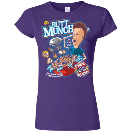 T-Shirts Purple / S Buttmunch Cereal Junior Slimmer-Fit T-Shirt